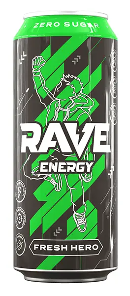 РЭЙВ ЭНЕРДЖИ ФРЕШ ХИРОУ Напиток б/а газир.тонизирующий 0,5л ж/б, заказать оптом с доставкой