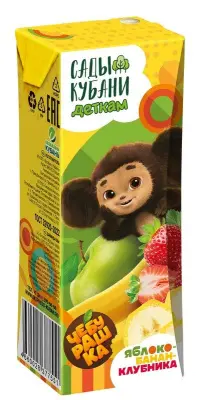 Сады Кубани Нектар 0,2л яблоко-банан-клубника Чебурашка(Slim Leaf) 1/27, заказать оптом с доставкой