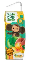 Сады Кубани Нектар 0,2л яблочно-персиковый Чебурашка (Slim Leaf)1/27