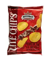 Чипсы CHIPS Lite Овал картофельные со вкусом шашлыка "Штурвал" 65 гр 1/14