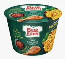 Лапша бп "Биг Ланч" 90*24 соте с курицей и пряными травами,ведро