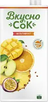 Мультифруктовый сокосодержащий напиток New ВкусноСок (Slim HC) 1,93л. с крышкой